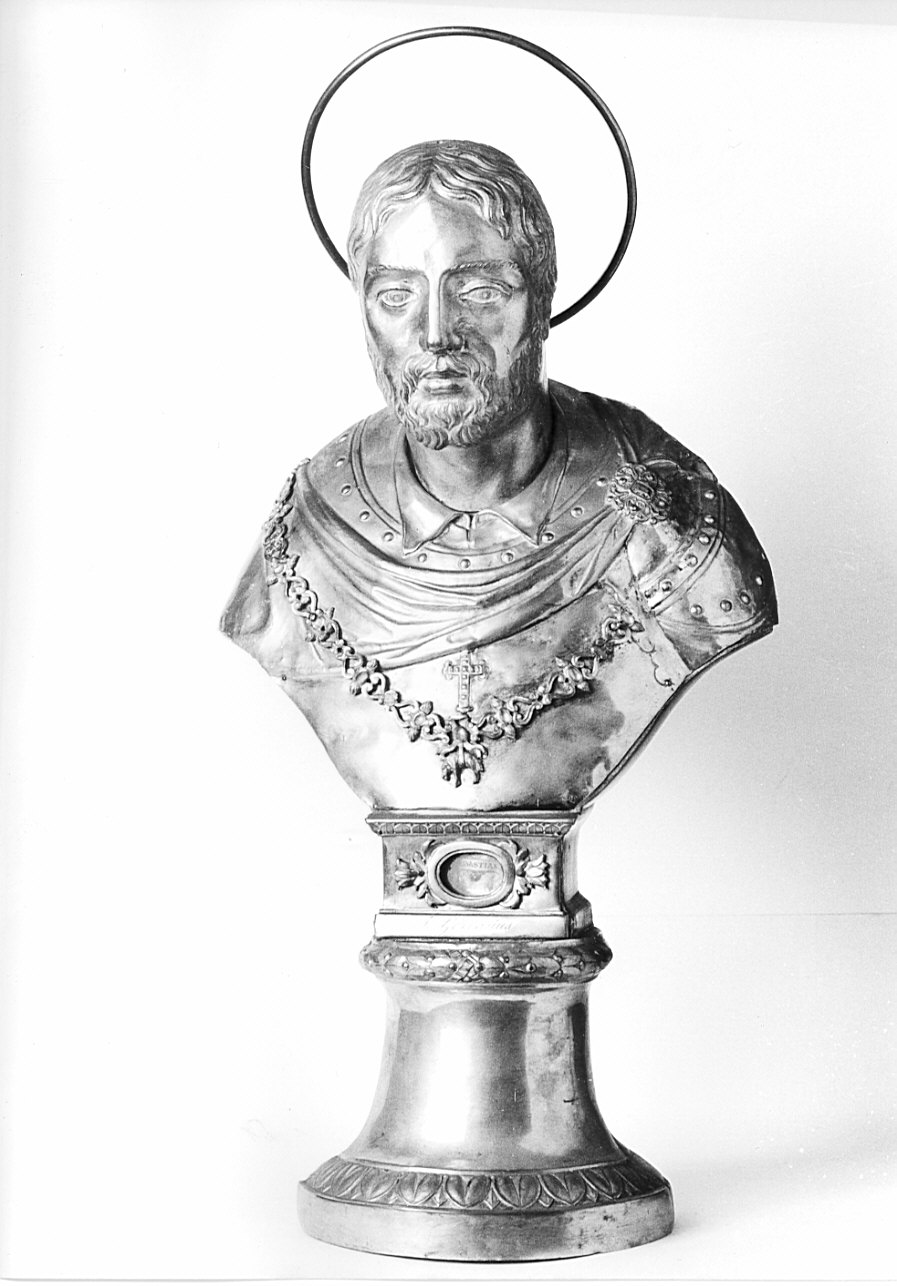 reliquiario - a busto, opera isolata - bottega lombarda (fine/inizio secc. XVIII/ XIX)