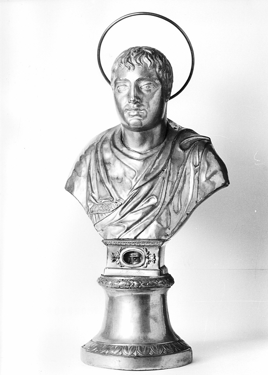 reliquiario - a busto, opera isolata - bottega lombarda (fine/inizio secc. XVIII/ XIX)