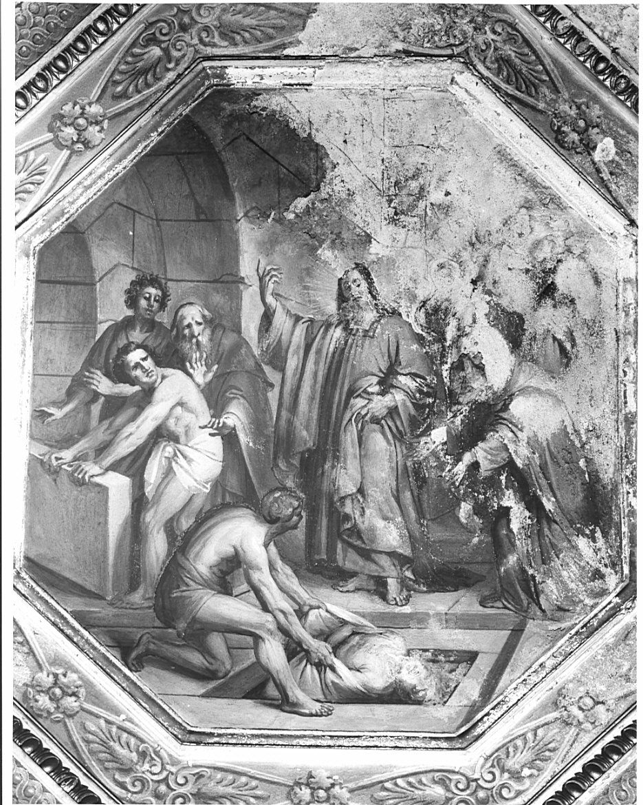 resurrezione di Lazzaro (dipinto, elemento d'insieme) di Zali Giovan Battista (attribuito) (sec. XIX)
