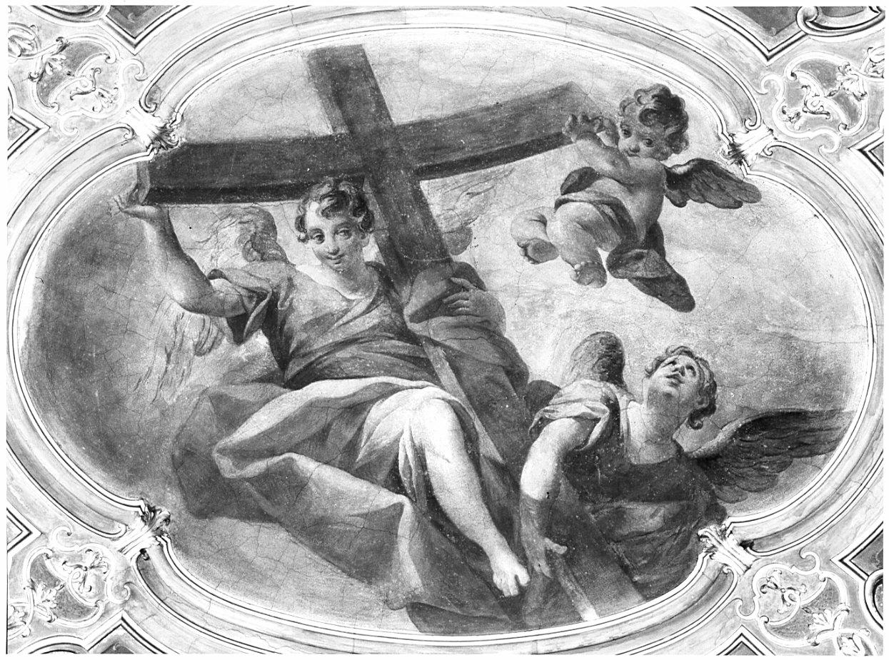 angeli sorreggenti la croce (dipinto, elemento d'insieme) di Cucchi Giovanni Antonio (attribuito) (prima metà sec. XVIII)