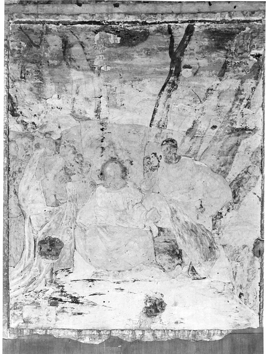 Cristo tra gli apostoli (sinopia, opera isolata) di Terzi Gian Francesco (attribuito) (sec. XVI)