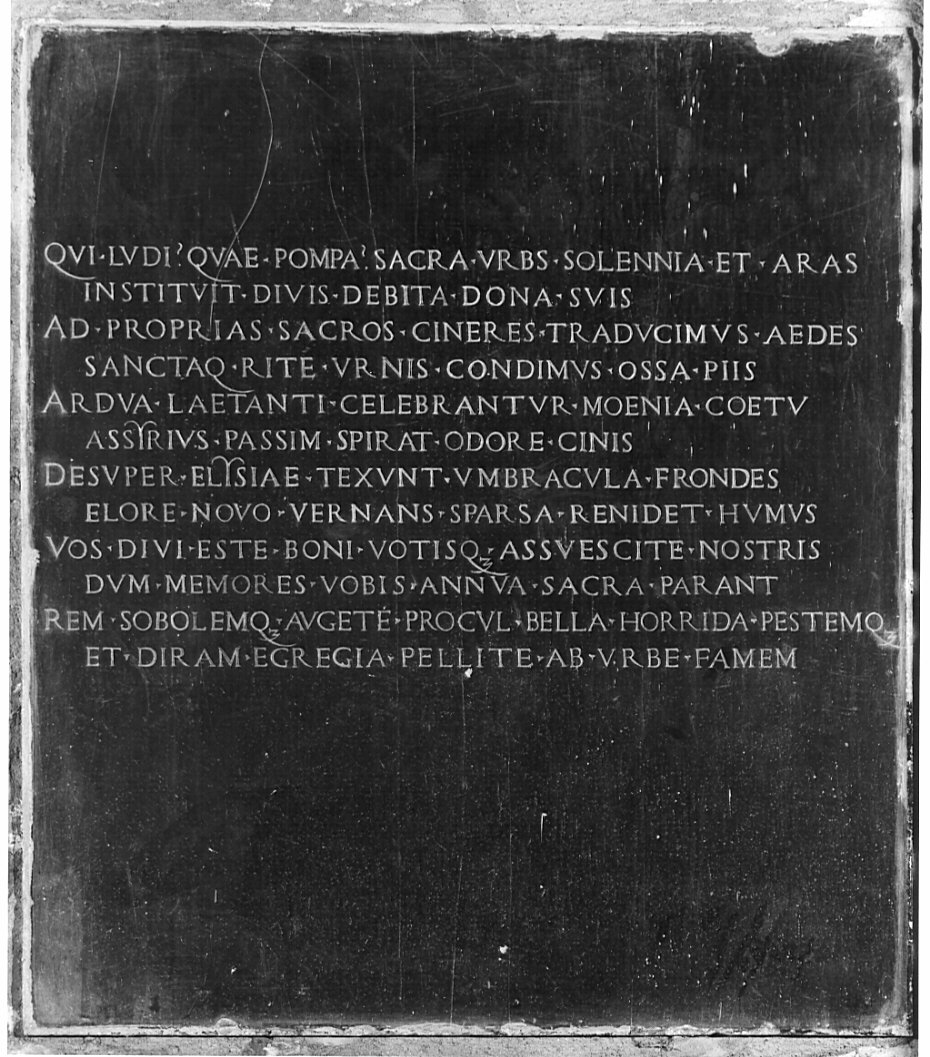 lapide commemorativa, opera isolata - bottega lombarda (sec. XVI)