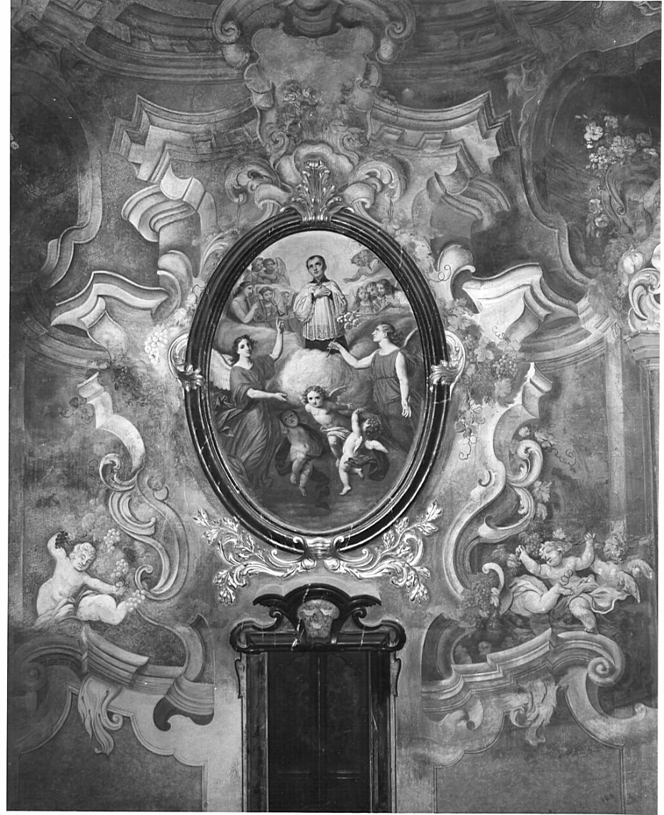 quadratura architettonica (dipinto, elemento d'insieme) di Porro Francesco (attribuito) (sec. XVIII)