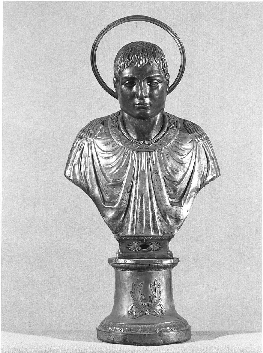 Santo (reliquiario - a busto, opera isolata) - bottega lombarda (sec. XIX)