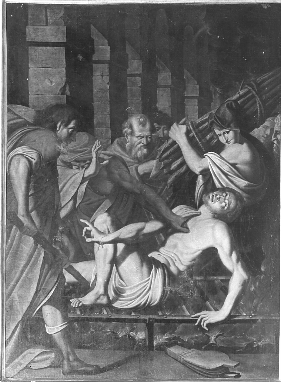 martirio di San Lorenzo (dipinto, opera isolata) - ambito lombardo (inizio sec. XVII)