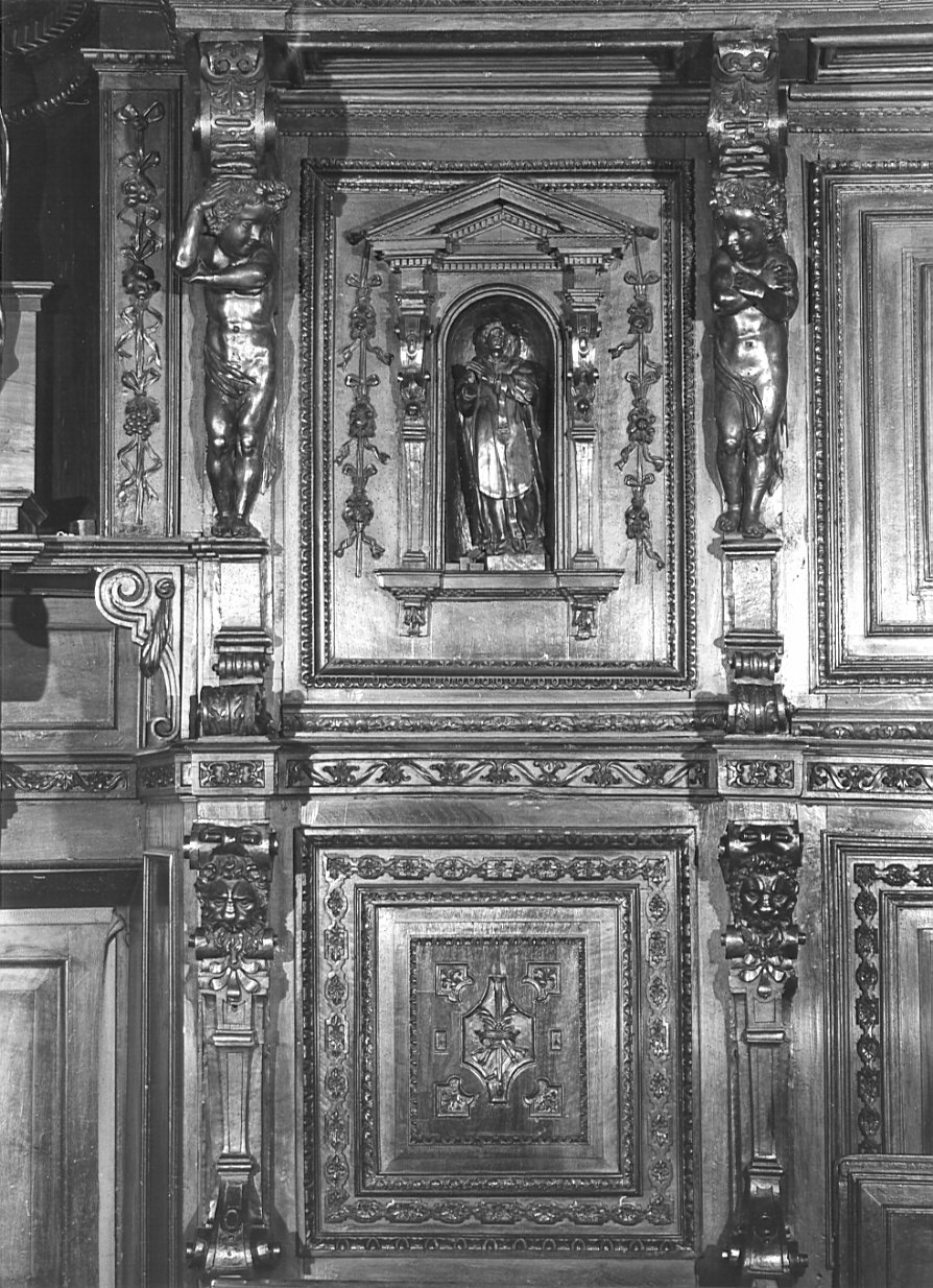 stalli del coro, elemento d'insieme di Zanelli Siro (sec. XVII)