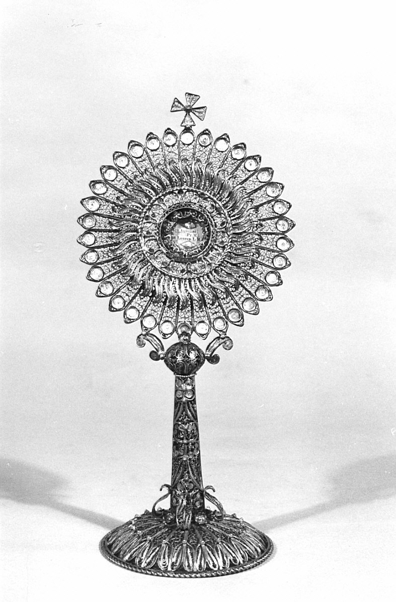 reliquiario - a ostensorio, opera isolata - bottega lombarda (primo quarto sec. XX)