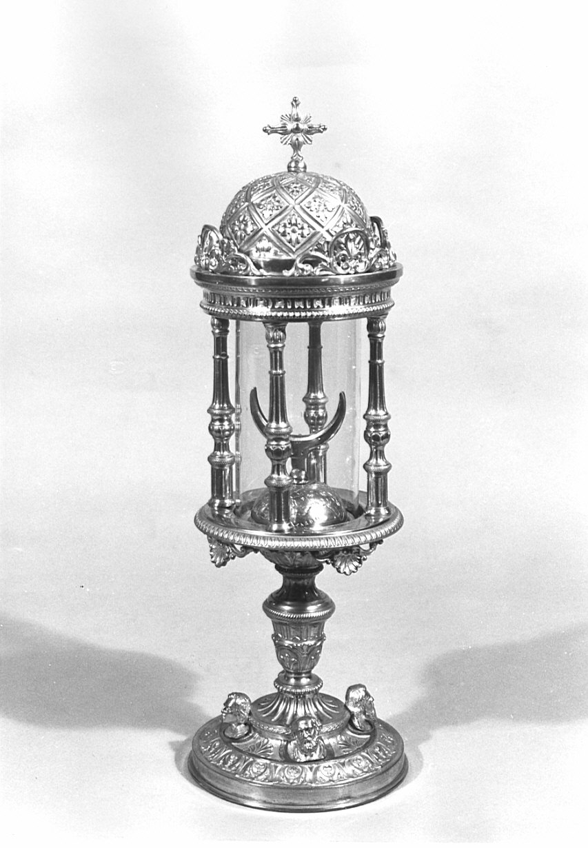 ostensorio architettonico, opera isolata - bottega lombarda (terzo quarto sec. XIX)