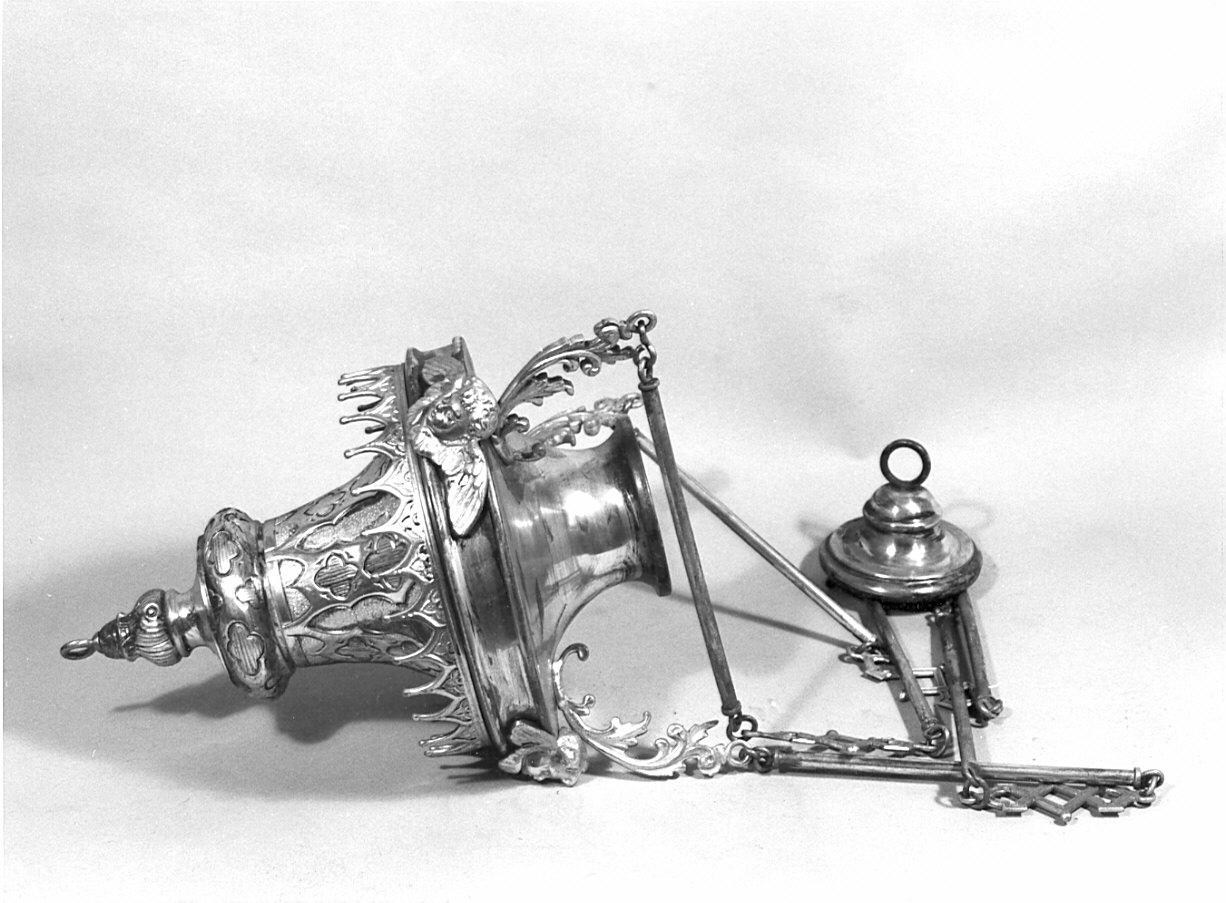 lampada pensile, serie - bottega lombarda (primo quarto sec. XX)