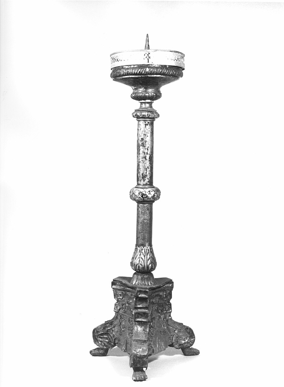 candeliere d'altare, serie - bottega lombarda (prima metà sec. XIX)