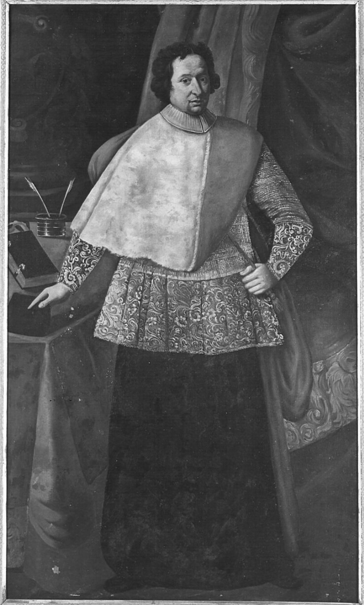 ritratto di ecclesiastico (dipinto, opera isolata) - ambito lombardo (sec. XVII)