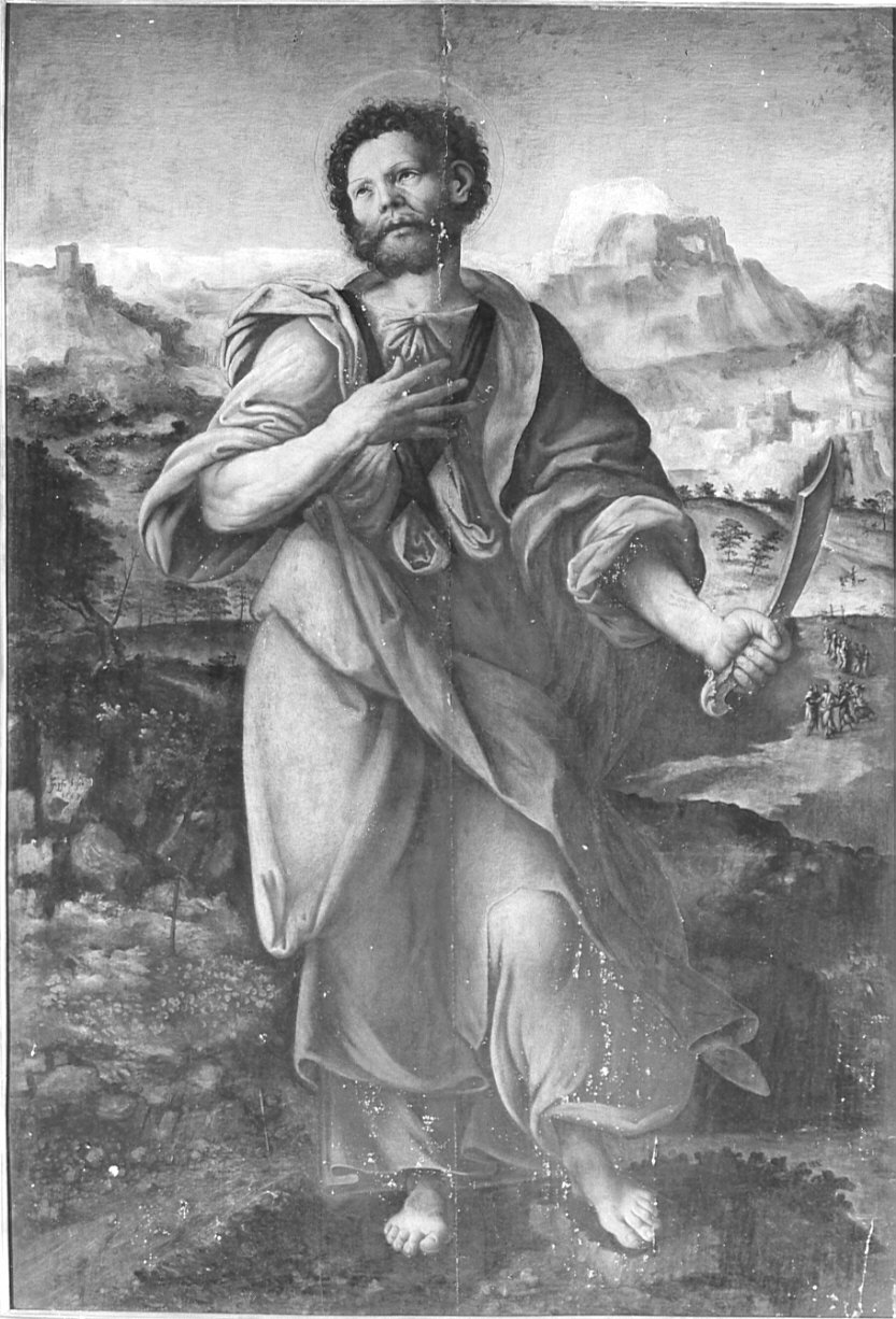 San Bartolomeo (dipinto, opera isolata) di Bossi Cristoforo (sec. XVI)