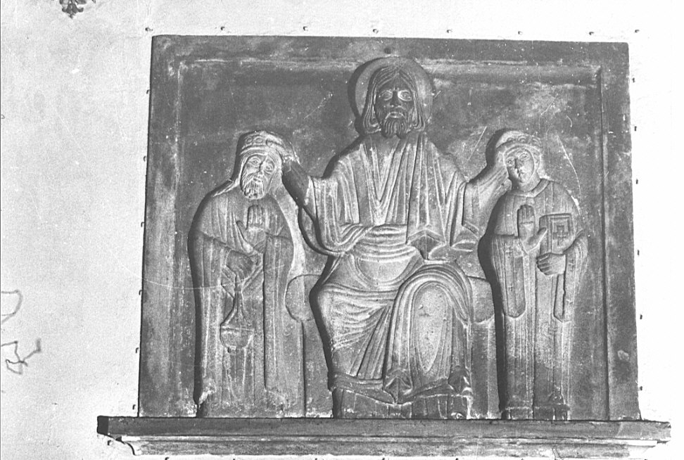 Cristo e santi (rilievo, opera isolata) - bottega lombarda (sec. XII)