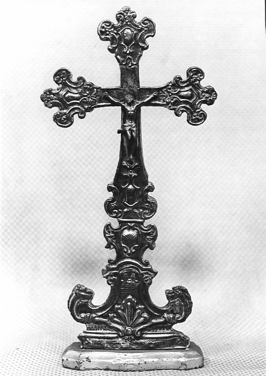 croce d'altare, opera isolata - bottega lombarda (sec. XVIII)