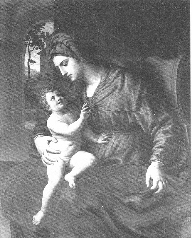 Madonna col Bambino, Madonna con Bambino (dipinto, opera isolata) di Turchi Alessandro detto Orbetto (sec. XVII)