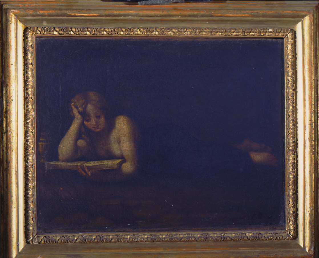 La Maddalena penitente in lettura, Santa Maria Maddalena leggente (dipinto, opera isolata) di Allegri Antonio detto Correggio (scuola) (sec. XVII)