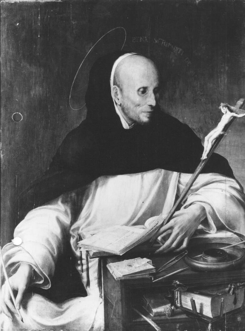 San Tommaso d'Aquino, San Tommaso d'Aquino (dipinto, opera isolata) di Mazzola Bedoli Girolamo (sec. XVI)