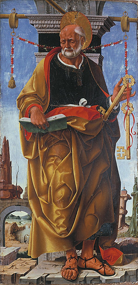 San Giovanni Battista, San Giovanni Battista (polittico, frammento) di Del Cossa Francesco (sec. XV)
