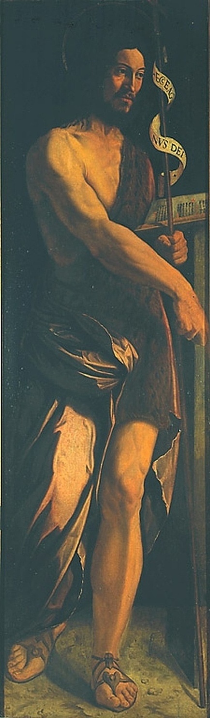 San Giovanni Battista, San Giovanni Battista (dipinto, frammento) di Luteri Giovanni di Niccolò detto Dossi Dosso (sec. XVI)