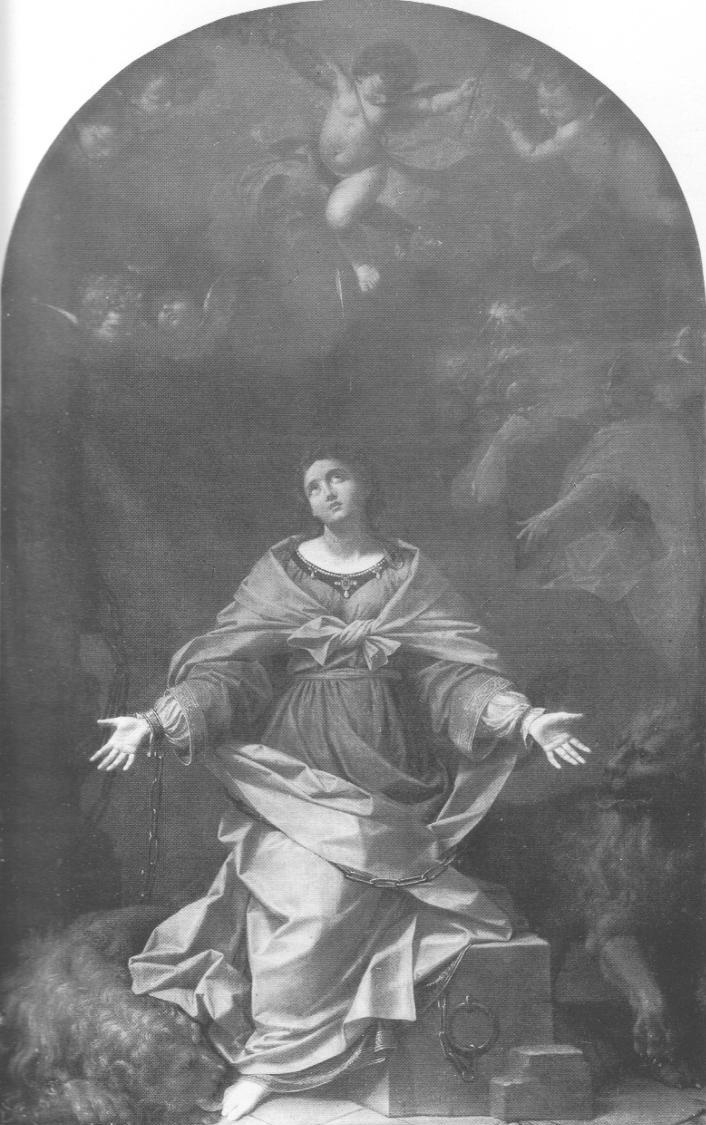 Martirio di Sant'Eufemia, martirio di Santa Eufemia (dipinto, opera isolata) di Creti Donato (sec. XVIII)