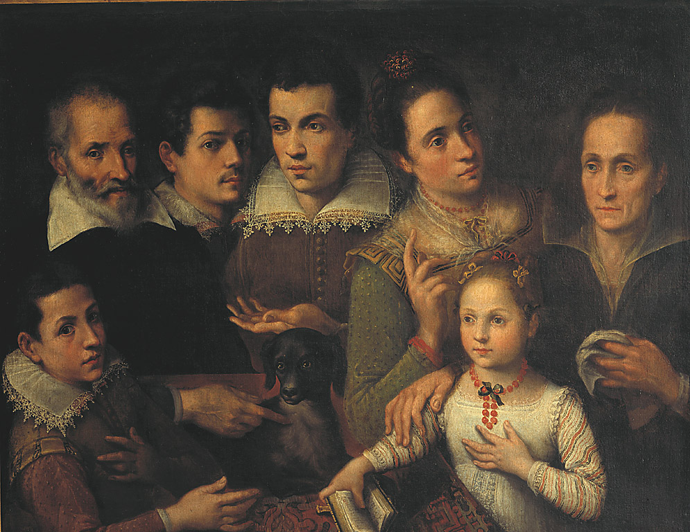 Ritratto di famiglia, ritratto della famiglia di Lavinia Fontana (dipinto, opera isolata) di Fontana Lavinia (fine/inizio secc. XVI/ XVII)