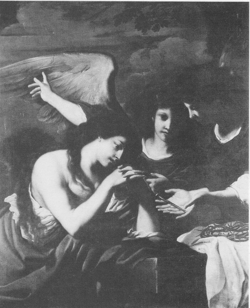 La Maddalena e due angeli, Santa Maria Maddalena e due angeli (dipinto, opera isolata) di Barbieri Giovan Francesco detto Guercino (scuola) (sec. XVII)