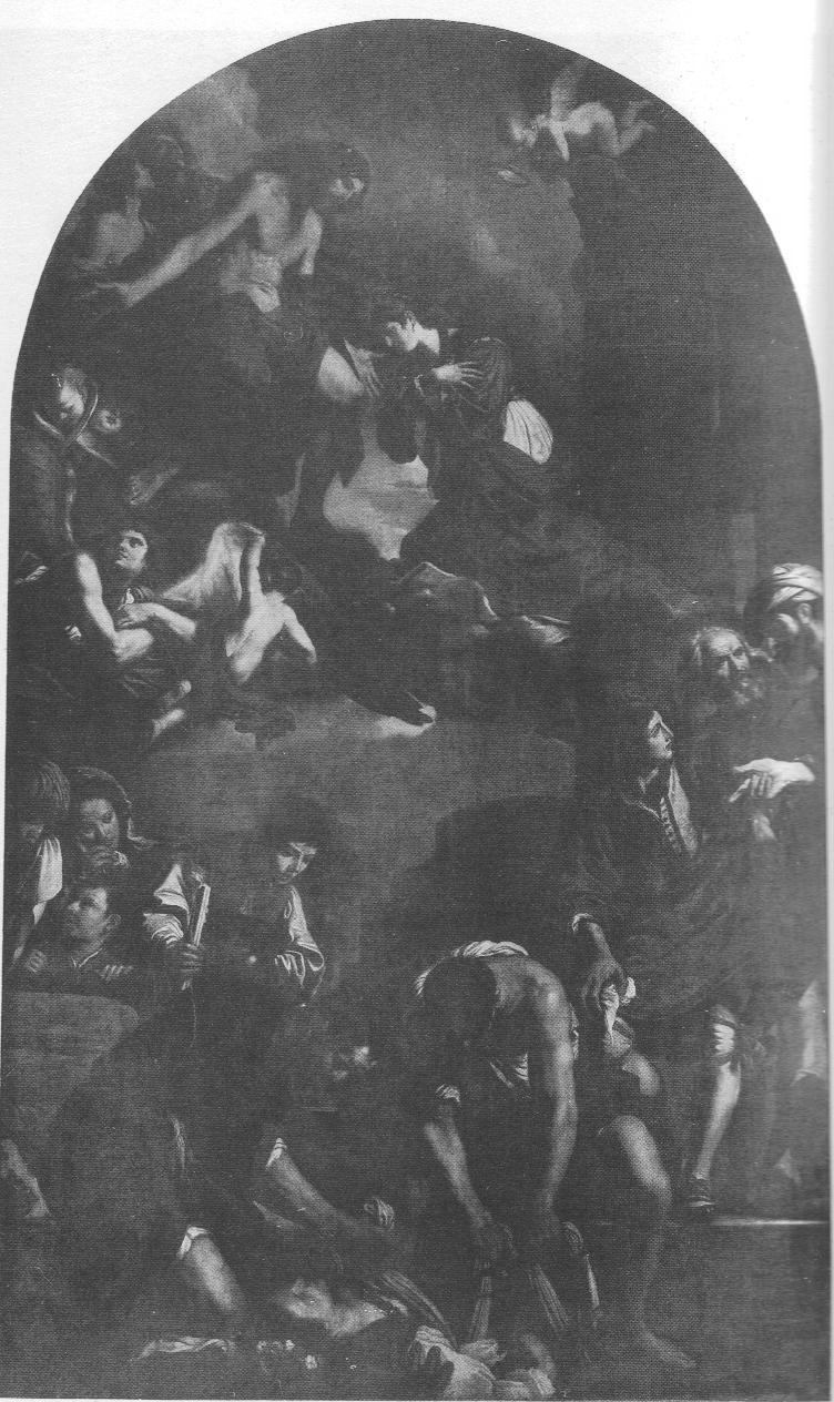 Seppellimento e gloria di Santa Petronilla, Seppellimento e gloria di Santa Petronilla (dipinto, opera isolata) di Barbieri Giovan Francesco detto Guercino (maniera) (sec. XVIII)