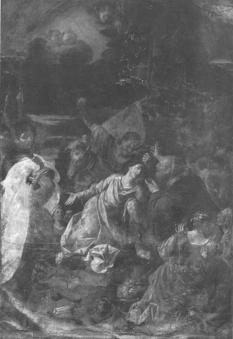 Il martirio di Santa Lucia, martirio di Santa Lucia (dipinto, opera isolata) di Zanotti Cavazzoni Giampietro (sec. XVIII)