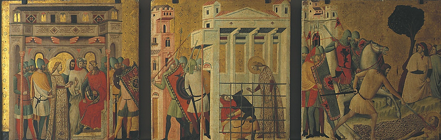 Tre storie di Santa Colomba, Storie della vita di Santa Colomba (dossale, frammento) di Baronzio Giovanni (attribuito) (sec. XIV)