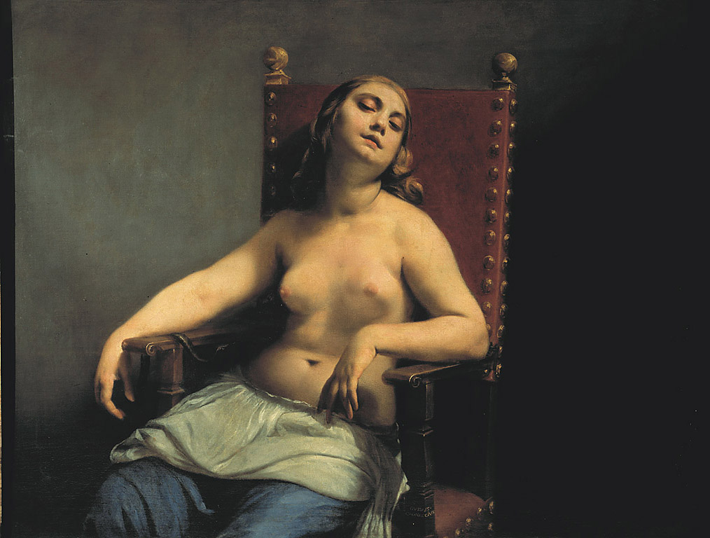 Cleopatra morente, morte di Cleopatra (dipinto, opera isolata) di Cagnacci Guido (sec. XVII)