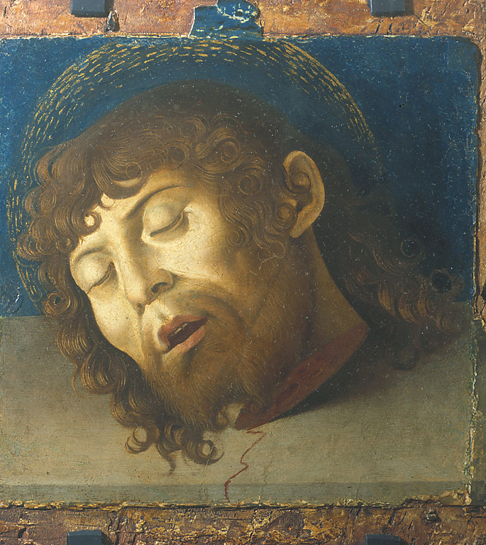 Testa recisa di San Giovanni Battista, testa di San Giovanni Battista (dipinto, opera isolata) di Palmezzano Marco (sec. XV)