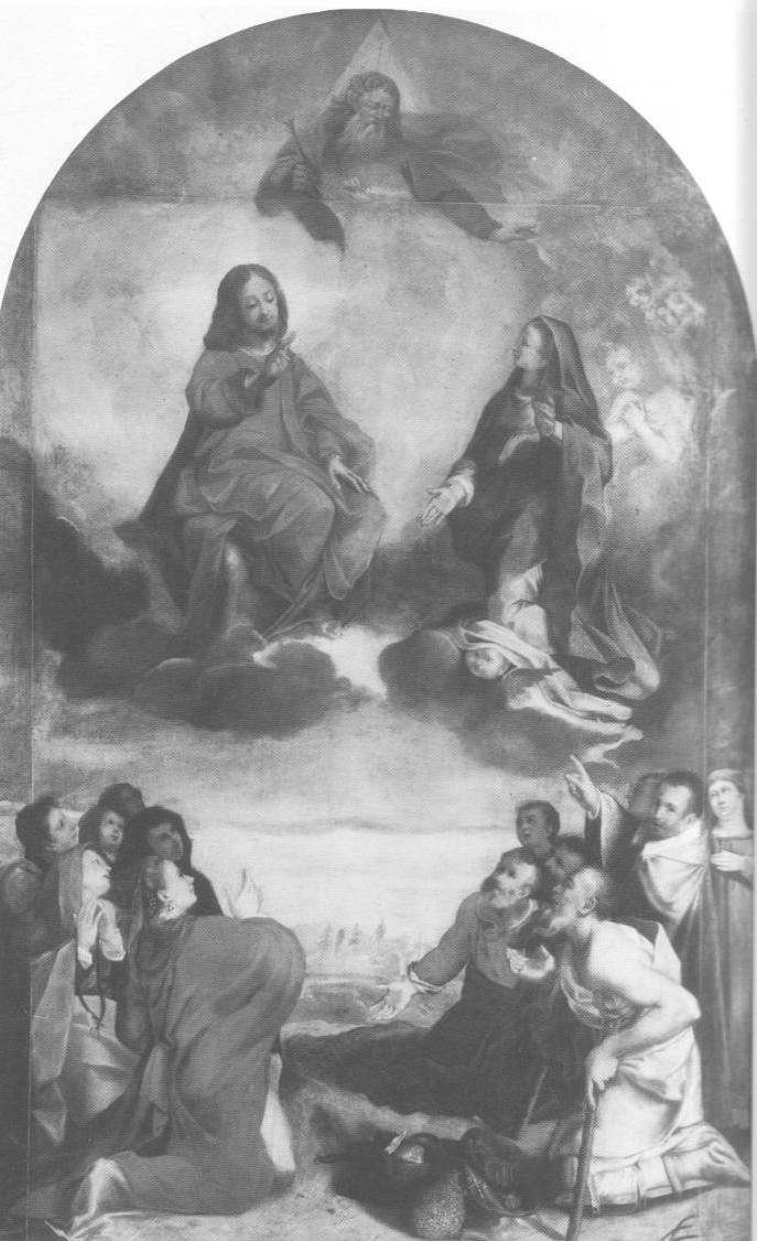 La Madonna della Misericordia, Madonna della Misericordia (pala d'altare, opera isolata) di Fiori Federico detto Barocci (scuola) (primo quarto sec. XVII)