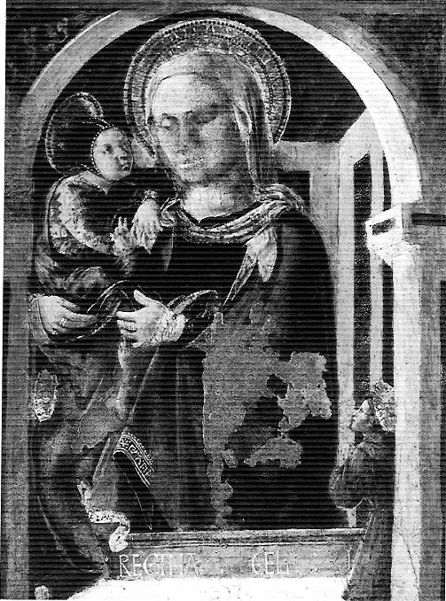 Madonna con il Bambino e i Santi Giovanni Battista e Francesco, Madonna con Bambino con San Giovanni Battista e San Francesco (dipinto, opera isolata) di Girolamo di Giovanni (sec. XV)