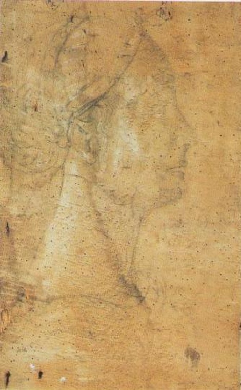 testa di donna, testa di donna (scomparto di polittico, elemento d'insieme) di Alemanno Pietro (sec. XV)