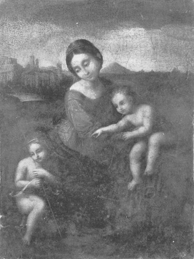 Madonna con il Bambino e San Giovannino, Madonna con Bambino e San Giovannino (dipinto, opera isolata) di Sanzio Raffaello (maniera) (sec. XVI)