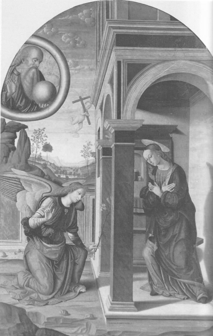 Annunciazione, Annunciazione (pala d'altare, opera isolata) di Santi Giovanni (sec. XV)