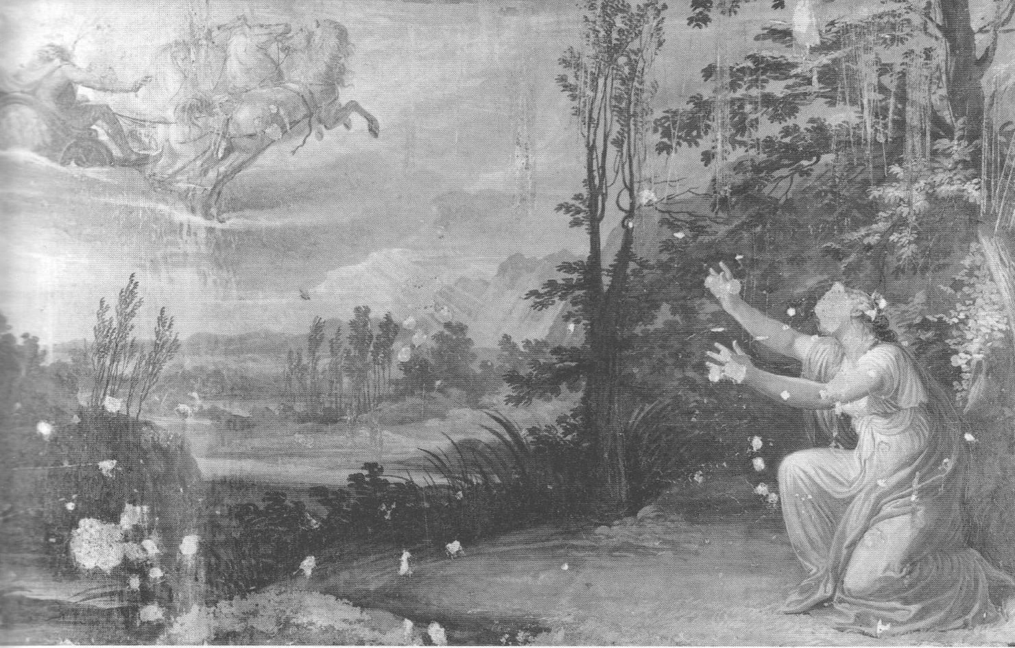 Apollo e Marsia, episodio mitologico con Apollo e Marsia (dipinto, ciclo) di Appiani Andrea (secc. XVIII/ XIX)
