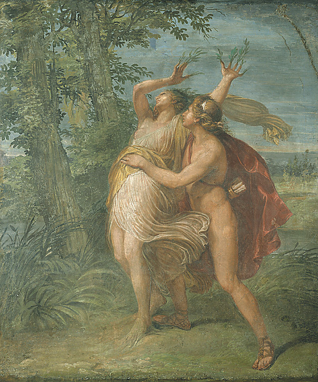 Apollo e Dafne, episodio mitologico con Apollo e Dafne (dipinto, ciclo) di Appiani Andrea (secc. XVIII/ XIX)