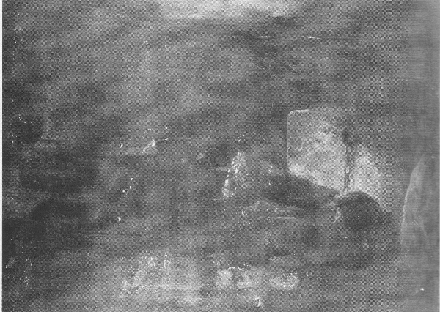 Il prigioniero di Chillon, carcere (dipinto, opera isolata) di Casnedi Raffaele (sec. XIX)