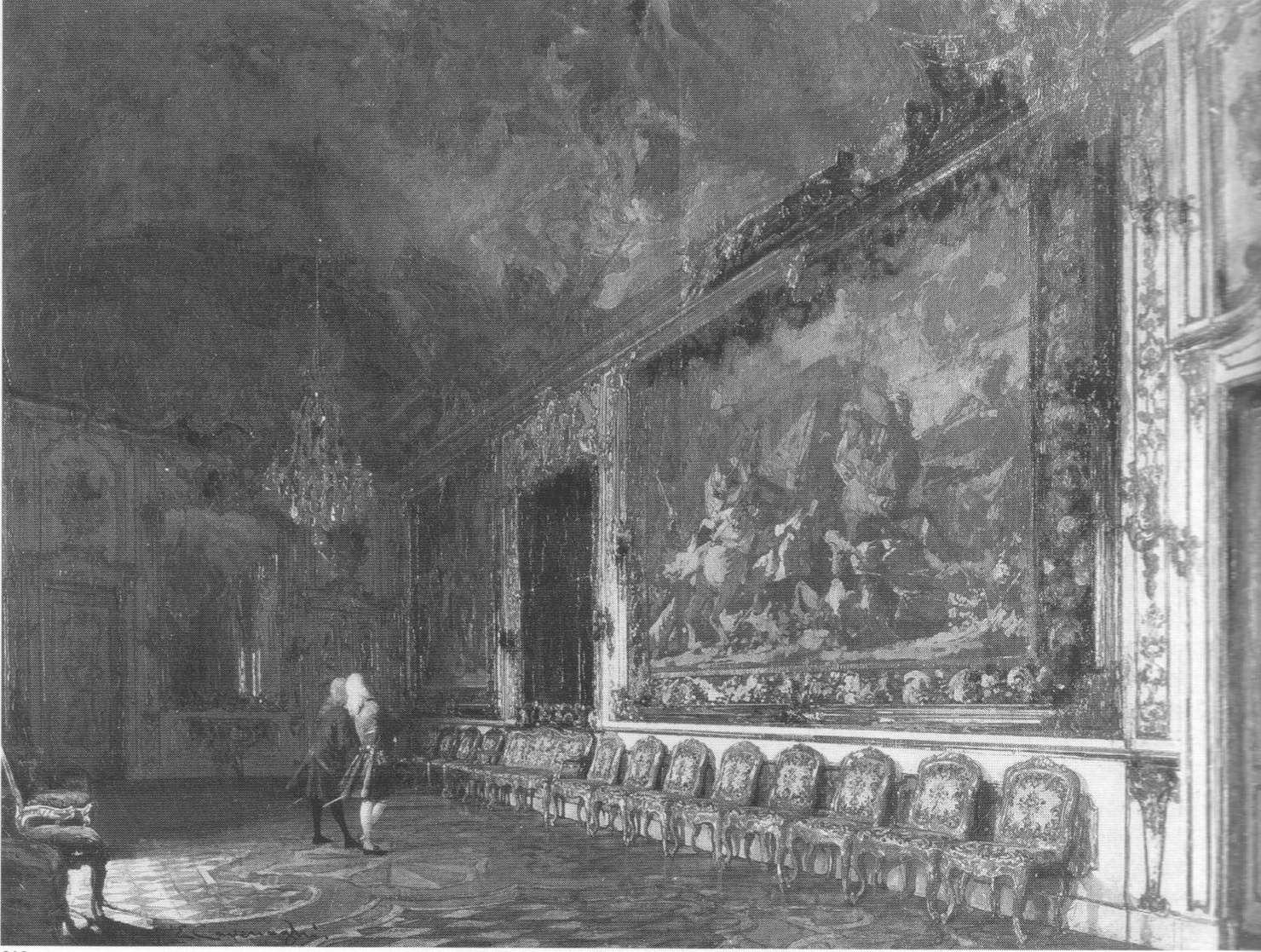 Interno di una delle sale del Palazzo Clerici in Milano, interno di una delle sale del palazzo Clerici in Milano (dipinto, opera isolata) di Cavenaghi Emilio Giovanni (sec. XIX)