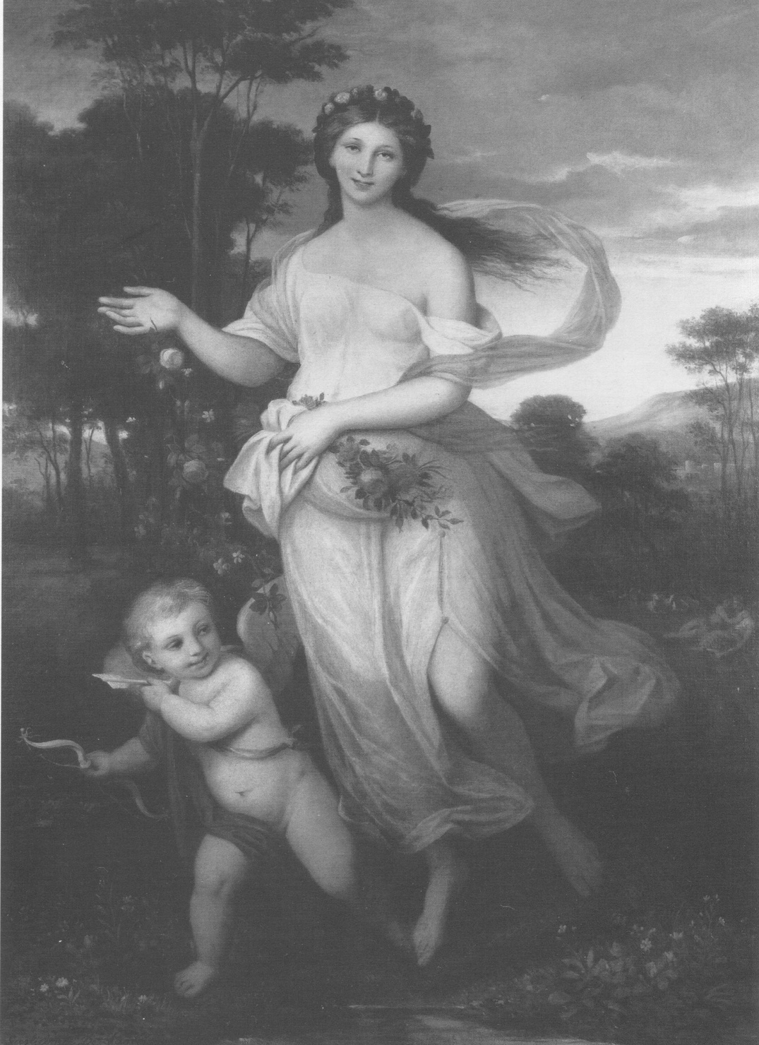 La primavera, primavera (dipinto, opera isolata) di De Sanctis Guglielmo (sec. XIX)