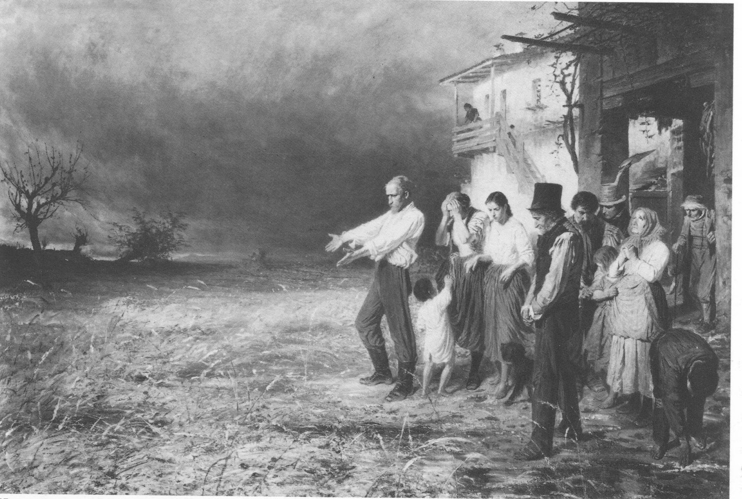 Contadini dopo la tempesta, contadini dopo la tempesta (dipinto, opera isolata) di Mazzola Giuseppe (sec. XIX)
