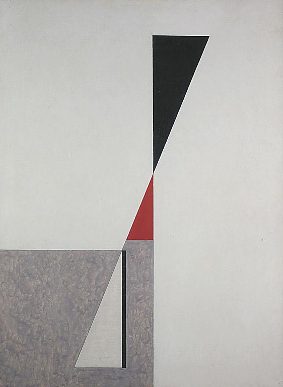 Il bilico, motivo geometrico (dipinto, opera isolata) di Licini Osvaldo (sec. XX)