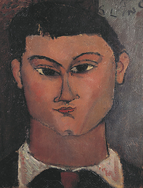 Ritratto del pittore Moisé Kisling, ritratto di Moisè Kisling (dipinto, opera isolata) di Modigliani Amedeo (sec. XX)