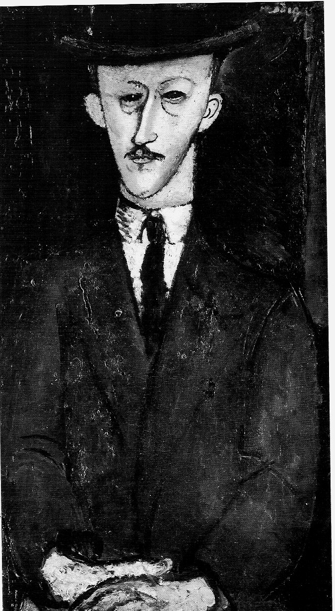 Ritratto d'uomo (Fabriano De Castro), ritratto d'uomo ( Fabriano De Castro ?) (dipinto, opera isolata) di Modigliani Amedeo (sec. XX)