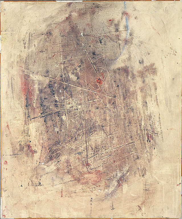 Composizione IV (dipinto, opera isolata) di Schulze Otto Wolfgang detto Wols (sec. XX)