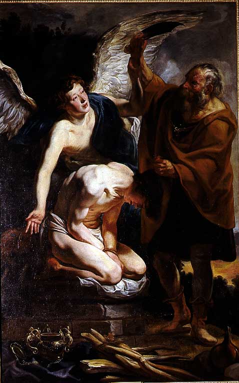 Il sacrificio di Isacco, sacrificio di Isacco (dipinto, opera isolata) di Jordaens Jacob (sec. XVII)