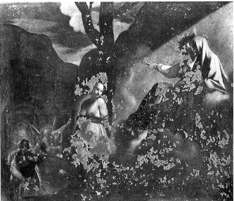 Il Tempo che soccorre l'Innocenza, allegoria della calunnia (dipinto, opera isolata) di Schut Cornelis (attribuito) (prima metà sec. XVII)