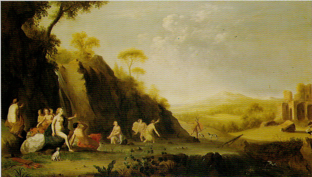 Diana e Atteone, Diana e le ninfe sorprese da Atteone (dipinto, opera isolata) di Willaerts Abraham (sec. XVII)