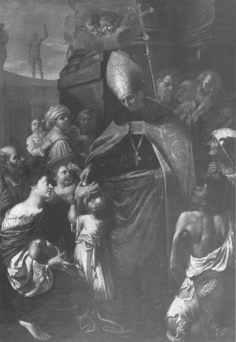 L'elemosina di San Tommaso da Villanova, San Tommaso da Villanova (dipinto, opera isolata) di Brandi Giacinto (sec. XVII)